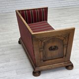 1960s, Danish 2-seater sofa, original condition, furniture wool, oak wood.