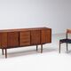 Scandinavian symmetric sideboard in rosewood Denmark 1960