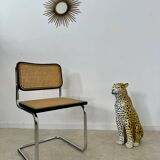 Antique terracotta leopard sculpture from the 70s vintage Italian design