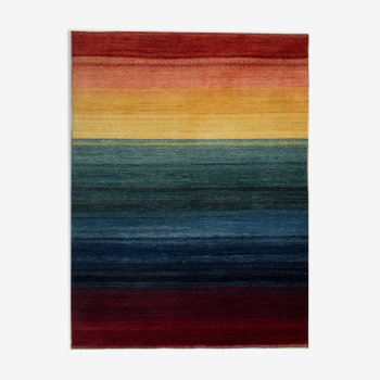 Tapis arc-en-ciel moderne multicolore