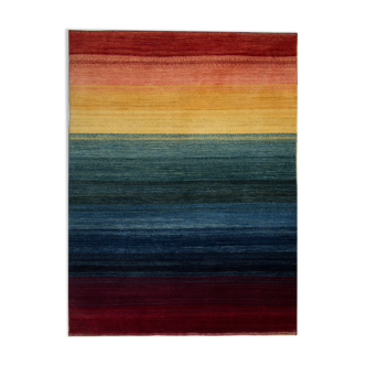 Tapis arc-en-ciel moderne multicolore