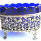 Small table jardiniere, cobalt blue crystal and napoleon iii gilded bronze support