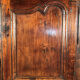 Stained solid wood cap, old walnut door