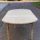 Renovated round extendable dining table with flaps, 6 extensions, 300cm.