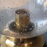 Vintage Limberg table lamp in bubbled glass and brass base