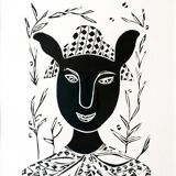 Signed illustration and numbered 5/25 Muriel Lendower