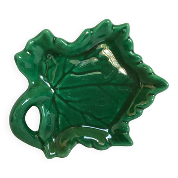 Green ceramic tray