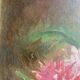 Ancient painting, dead nature with dahlias, signed, dated, late 19th century