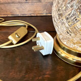 Crystal lamp stand | round diamond cut crystal lamp | stuart crystal lamp