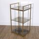 Vintage metal and glass shelf 1970