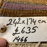 Vintage Turkish Kilim  242x174 cm Kelim Rug, Wool, Large Brown, Beige, Purple