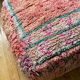Moroccan bohemian pouf pale pink and green