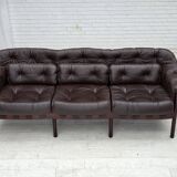1970s, Scandinavian 3-seater sofa by Arne Norell, furniture leather.
