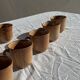 Lot de 11 tasses à café en grès à anse