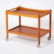Mid-Century Modern Danish Bar Cart by Hans J. Wegner for Andreas Tuck, 1950s