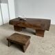 Asian solid wood quadripod brutalist coffee table H30 L81 l42