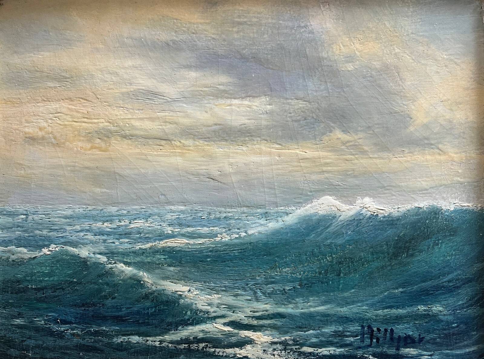 Tableau HSP "Effet de vague" Leo VILHAR (1889-1971)