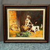 Willy van Buyten (born 1935-). Painting "Surprise". Oil on canvas.