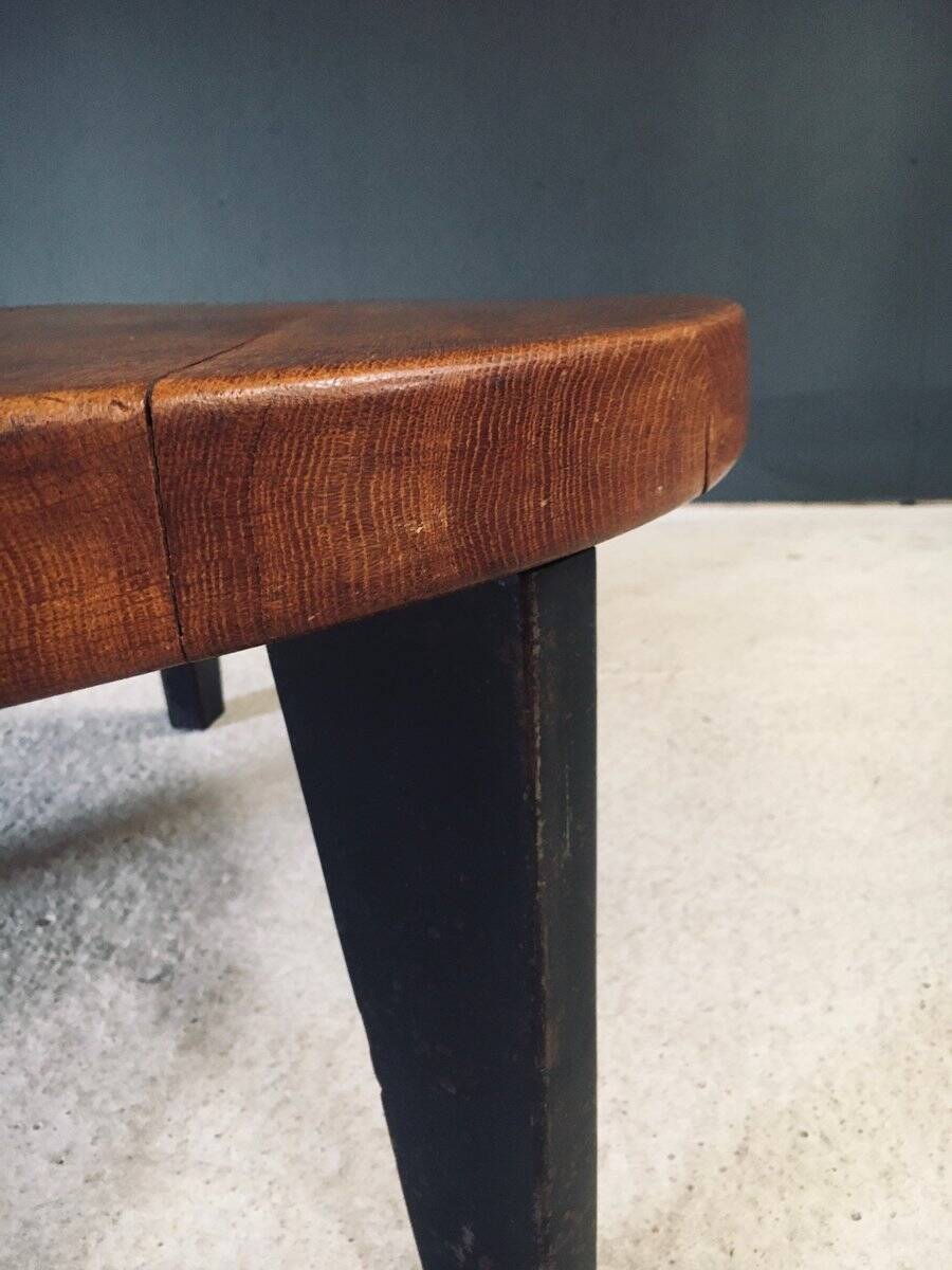 Mid-Century Industrial Tripod Coffee Table, France, 1950s