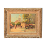 Oil on panel View Montmartre