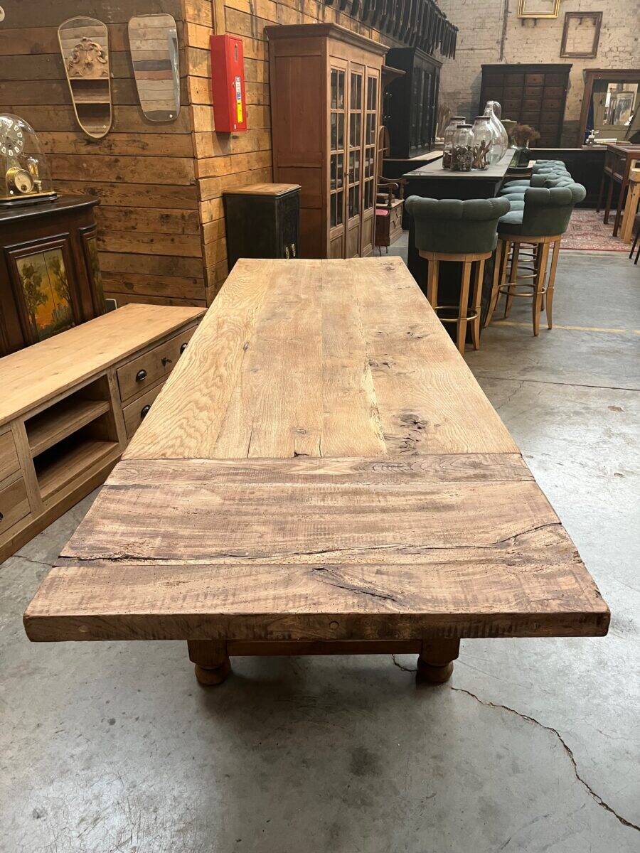 Early 20th century oak farmhouse table