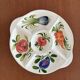 Vintage majolica vegetable compartment aperitif plate