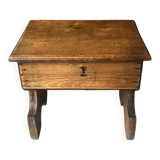 Small antique wooden stool chest – handcrafted