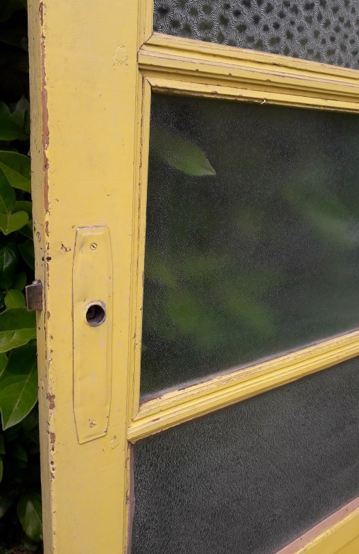 Door vintage translucent glazing