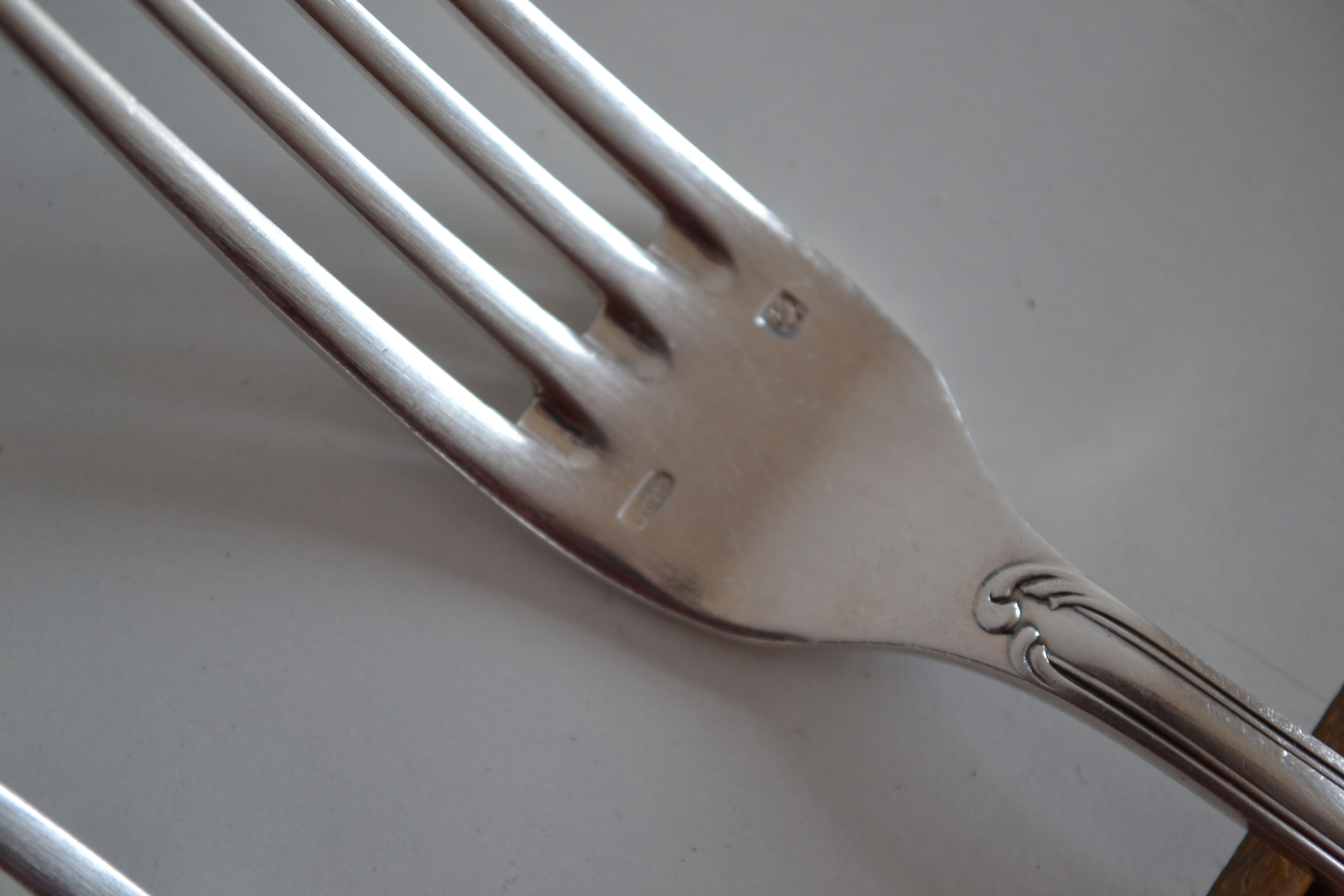 12 metal argente orfevre frionnet french table forks
