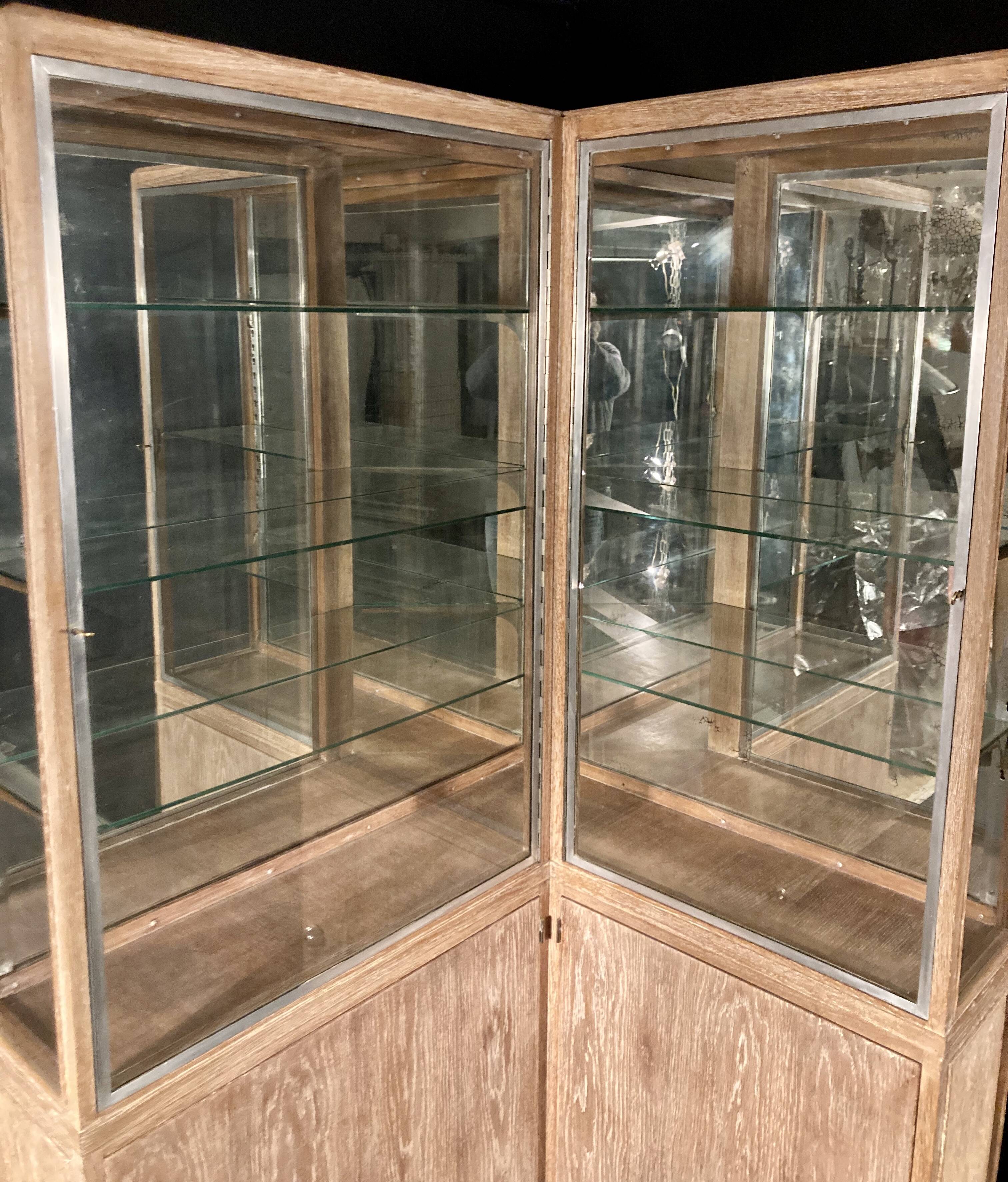 Art Deco corner display cabinet