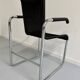 6 black tubular chairs design by Axel Bruchhäuser model D20 bauhaus