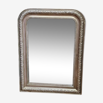 Ancien miroir Louis-Philippe en bois 83x62cm