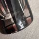 4 vintage champagne flutes in clear and black crystal glass