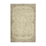 Handmade oriental beige rug 200 cm x 310 cm