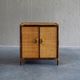 Vintage rattan & woven cane cabinet with 2 doors