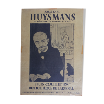 Affiche de l'exposition JK Huysmans à la Bibliothèque nationale, 1978