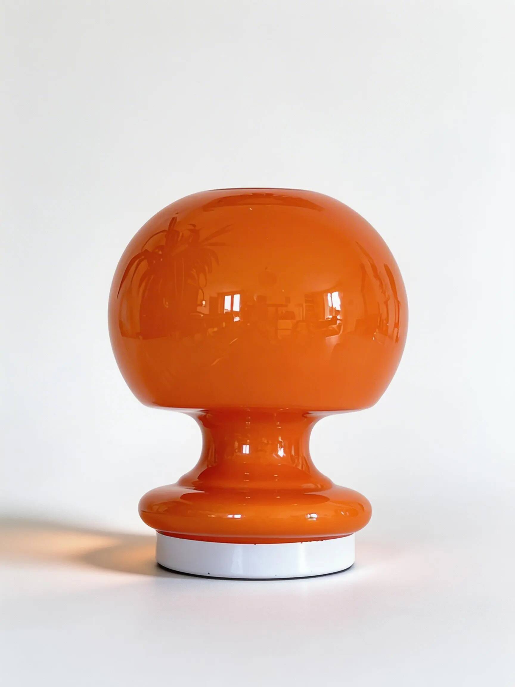 Orange globe lamp pop Space Age