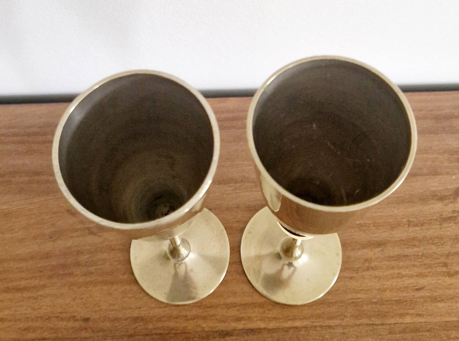 Brass champagne glass 1970