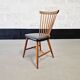 6 scandinavian wood & vinyl chairs, 1960s