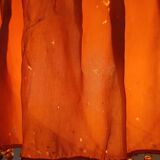 Ceiling lamp made of satin fabric and crystals, Spain, 1940