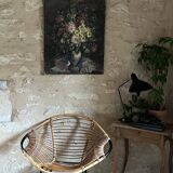 Oil on canvas flowers