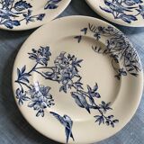 5 flat plates "Flowers" earth iron