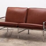 Design two-seater sofa Model FK 6720 from Fabricius & Kastholm, brown leather