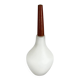 Suspension scandinave opaline et teck, midcentury modern