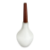 Suspension scandinave opaline et teck, midcentury modern