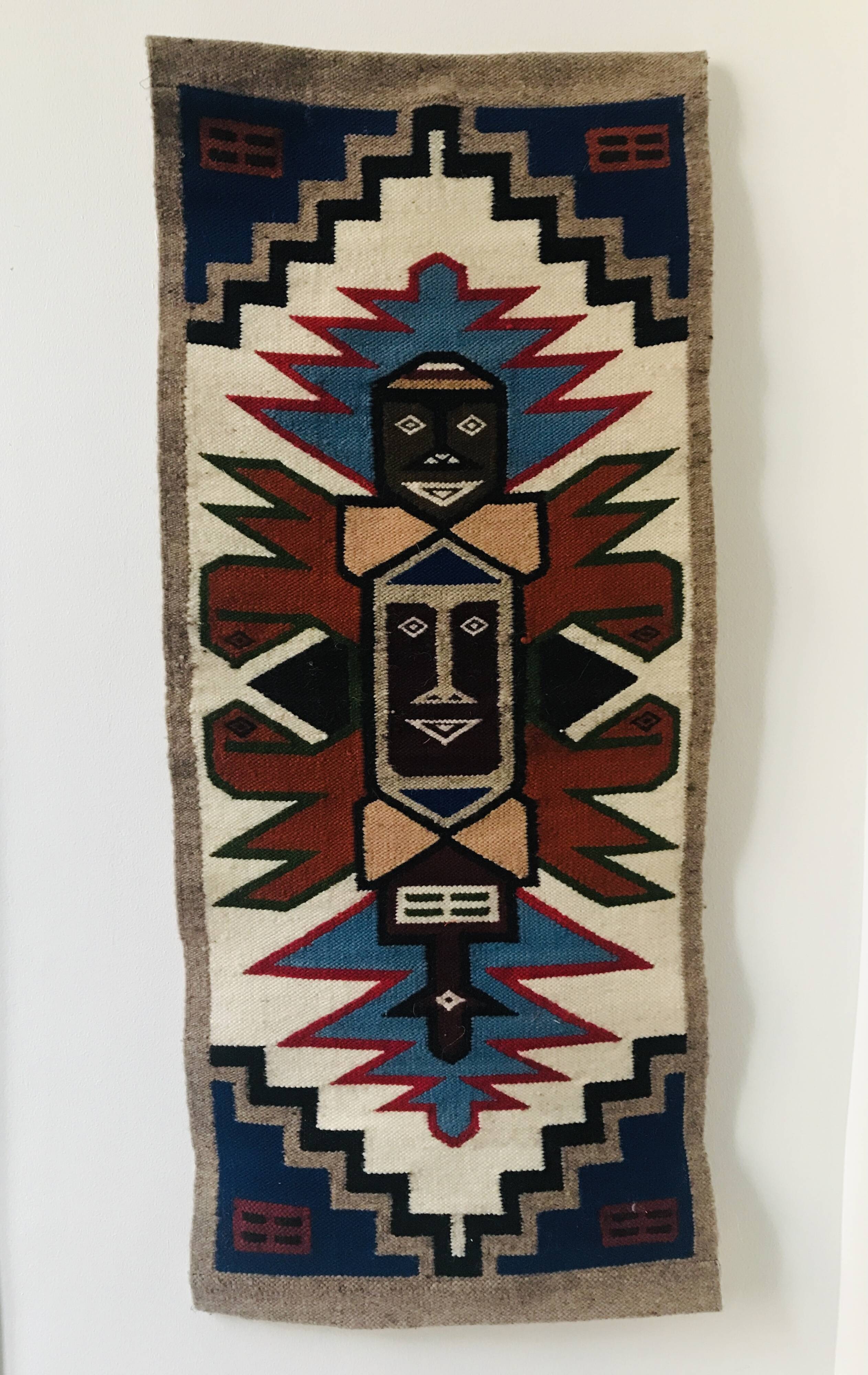 God Sun Andes wool wall tapestry