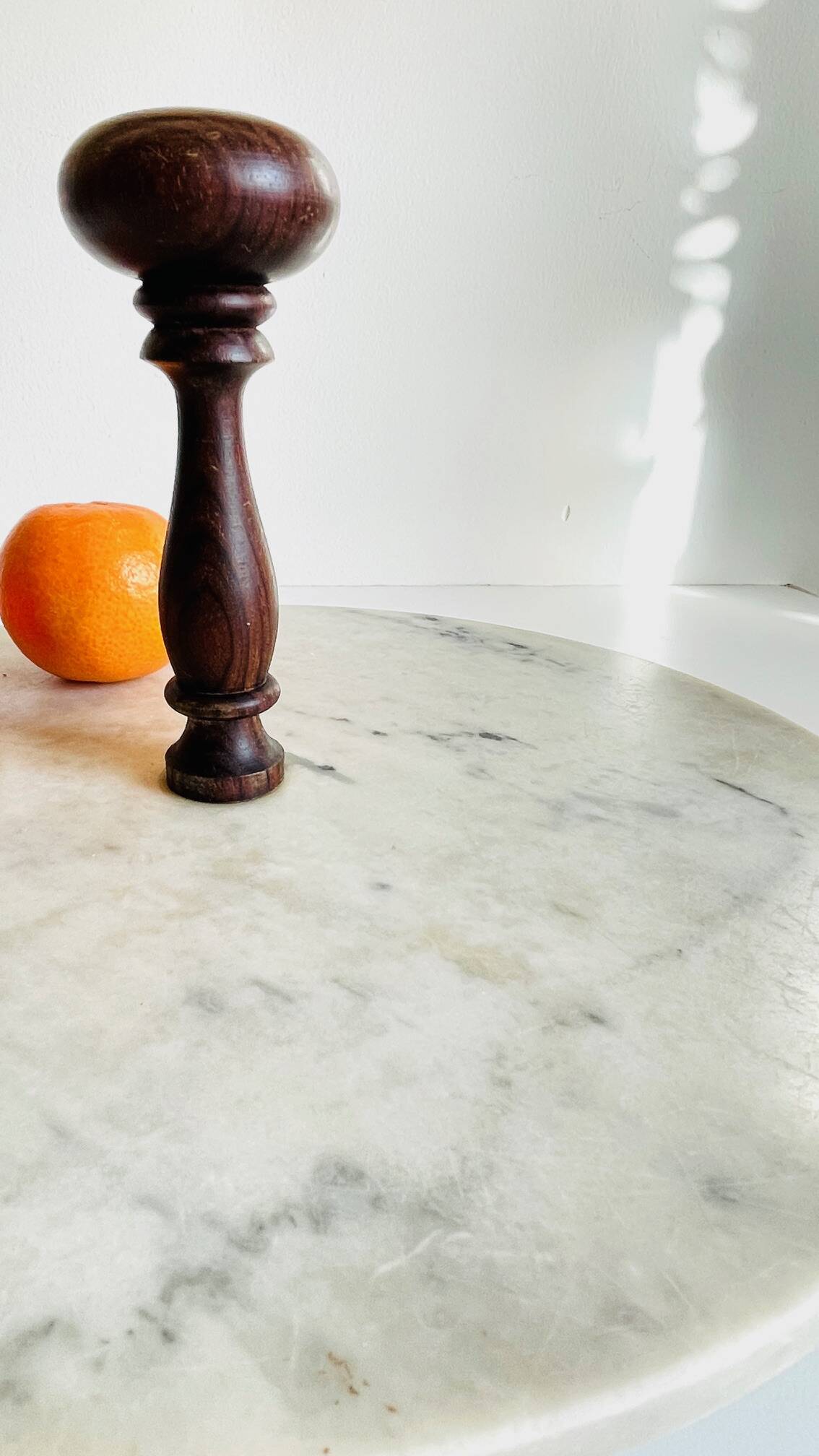 Plateau à fromage marbre et bois vintage