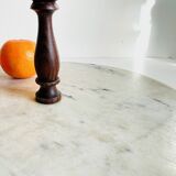 Plateau à fromage marbre et bois vintage