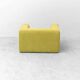 Vintage lounge armchair in lime green fabric – geometric design from the 1970s