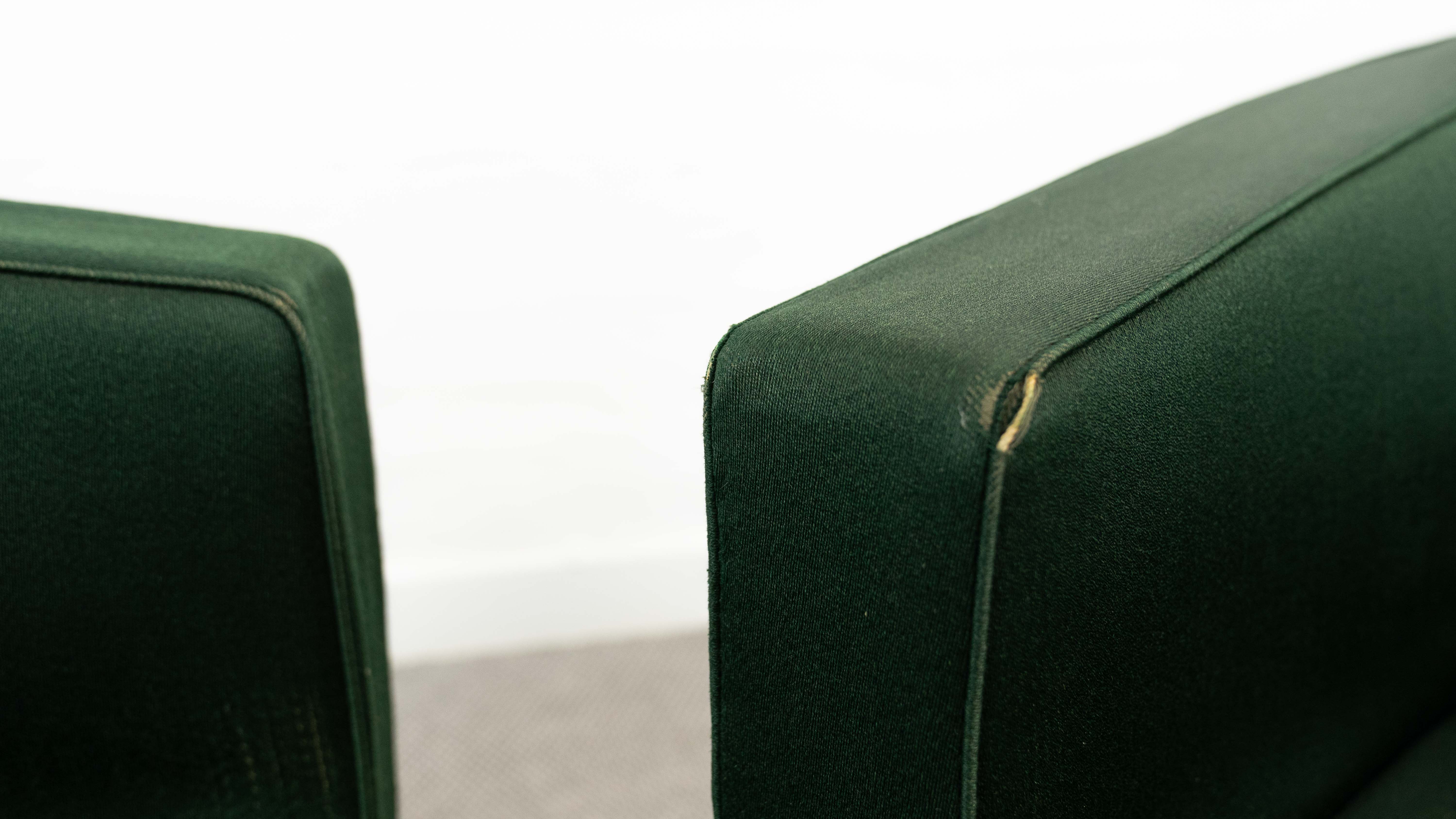 Vintage Mid Century Clubchairs - Cocktail Chairs in dark green fabrics 60s